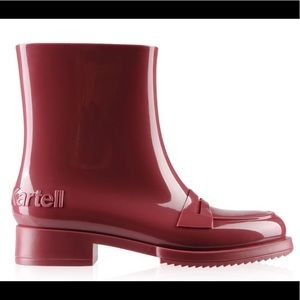 N21 x KARTELL Burgundy Ankle Boots